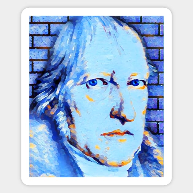 Georg Wilhelm Friedrich Hegel Portrait | Georg Wilhelm Friedrich Hegel Artwork | Georg Wilhelm Friedrich Hegel Painting 14 Sticker by JustLit